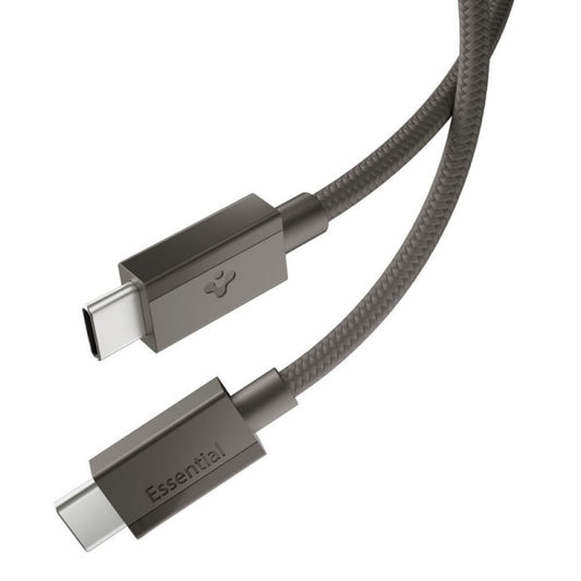 USB-C Data- og ladekabel - USB-C Spigen EB6015CC, 60W, 1,5m, Grå ACA10418