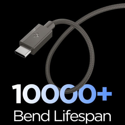 USB-C Data- og ladekabel - USB-C Spigen EB6015CC, 60W, 1,5m, Grå ACA10418