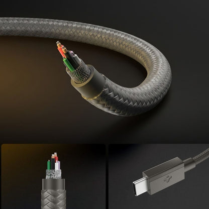 USB-C Data- og ladekabel - USB-C Spigen EB6015CC, 60W, 1,5m, Grå ACA10418
