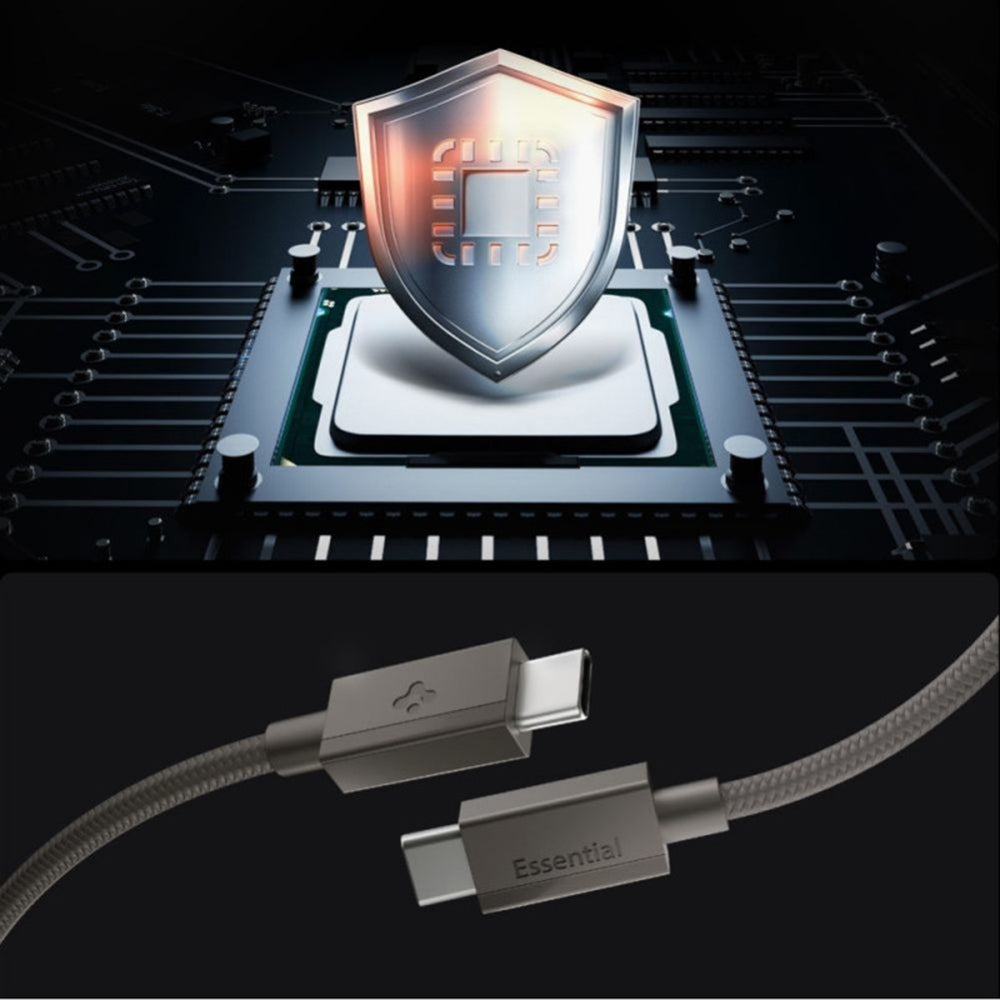 USB-C Data- og ladekabel - USB-C Spigen EB6015CC, 60W, 1,5m, Grå ACA10418