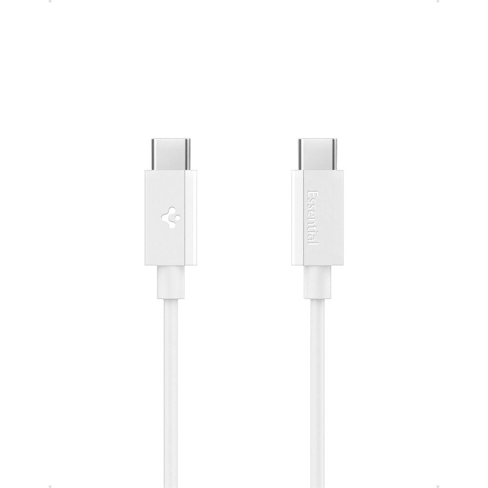 USB-C Data- og Ladekabel - USB-C Spigen Essential, 60W, 1m, Hvit ACA08717