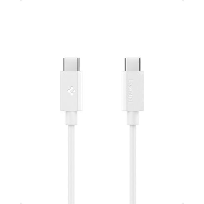 USB-C Data- og Ladekabel - USB-C Spigen Essential, 60W, 1m, Hvit ACA08717