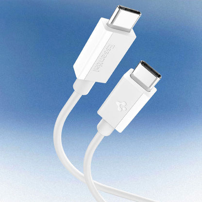 USB-C Data- og Ladekabel - USB-C Spigen Essential, 60W, 1m, Hvit ACA08717