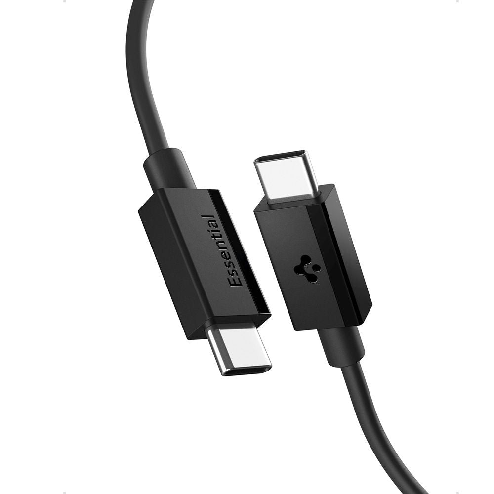 USB-C Data- og Ladekabel - USB-C Spigen Essential, 60W, 2m, Svart ACA08720