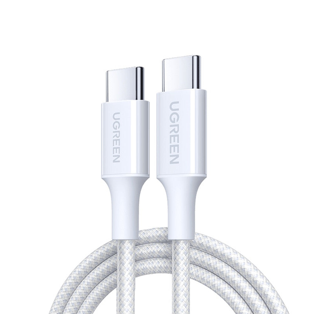 USB-C til USB-C data- og ladekabel UGREEN L501, 60W, 1m, Hvit
