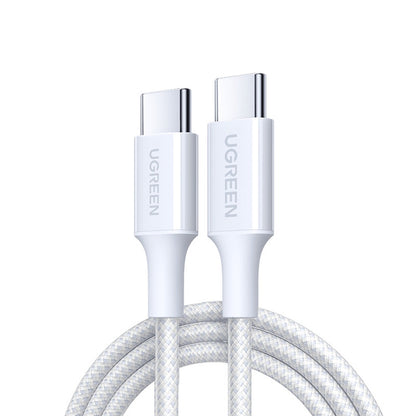 USB-C til USB-C data- og ladekabel UGREEN L501, 60W, 1m, Hvit