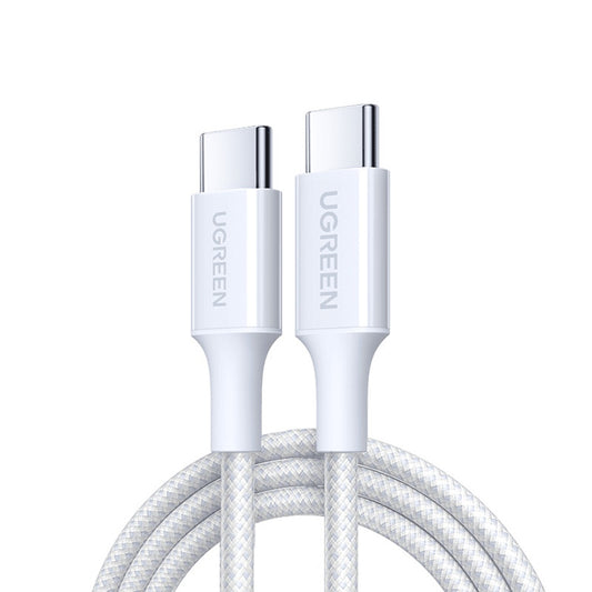 USB-C til USB-C data- og ladekabel UGREEN L501, 60W, 1m, Hvit