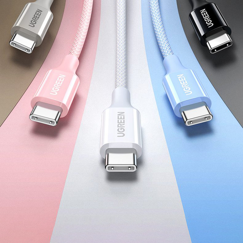 USB-C til USB-C data- og ladekabel UGREEN L501, 60W, 2m, Grå