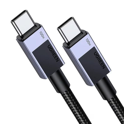 USB-C til USB-C data- og ladekabel UGREEN L512, 100W, 1m, Grå