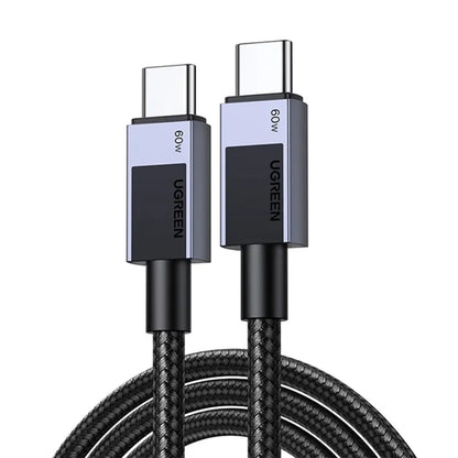 USB-C til USB-C data- og ladekabel UGREEN L524, 60W, 1m, Grå
