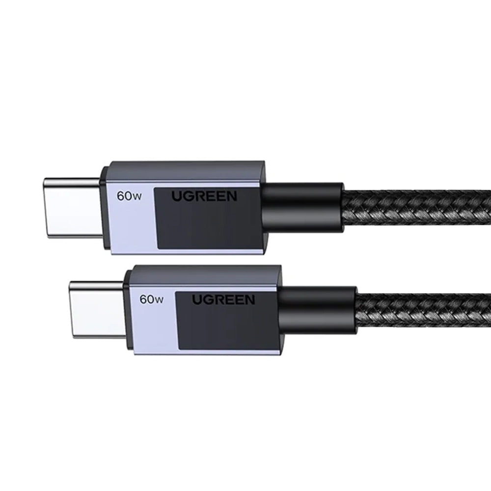 USB-C til USB-C data- og ladekabel UGREEN L524, 60W, 1m, Grå