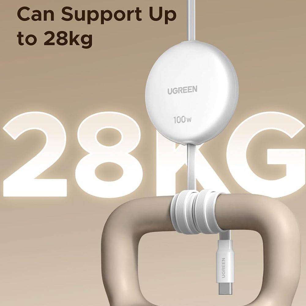 USB-C data- og ladekabel - USB-C UGREEN L531, 100W, 1m, Hvit