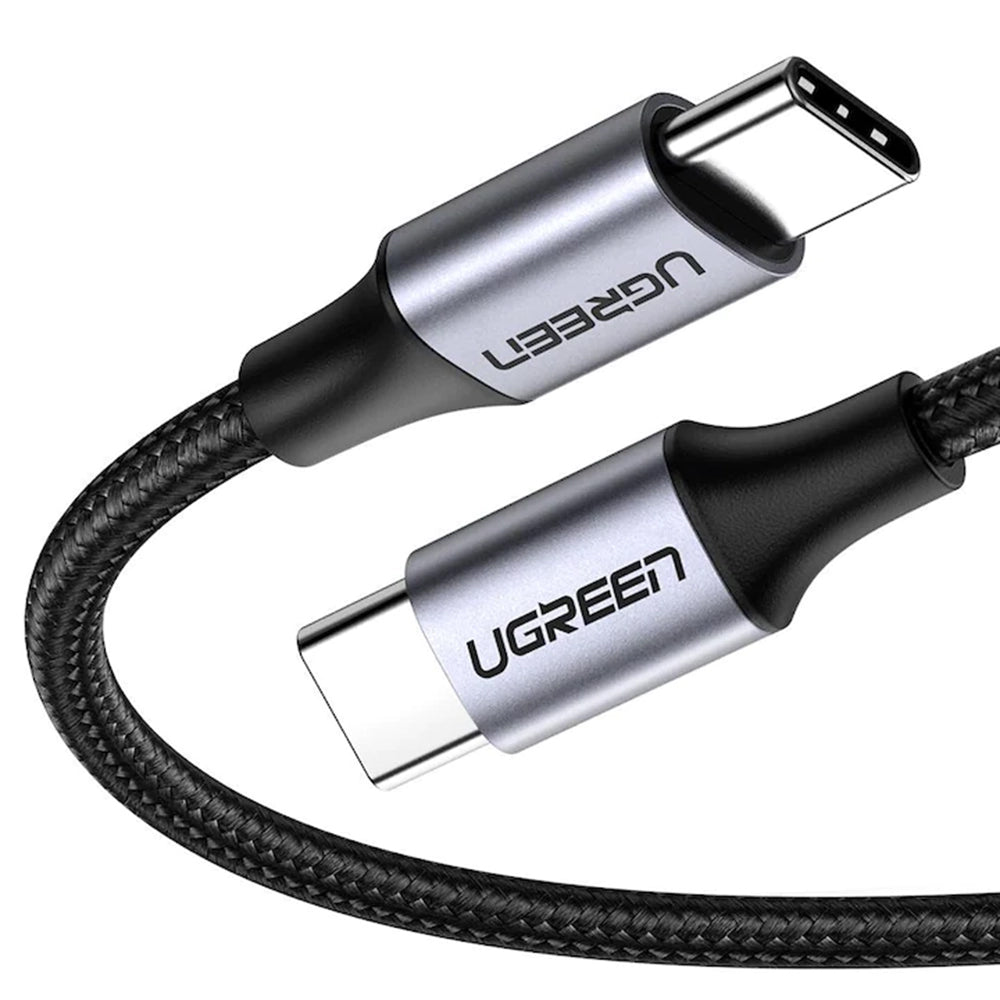 USB-C til USB-C data- og ladekabel UGREEN US261 (50152), 60 W, 2 m, grå