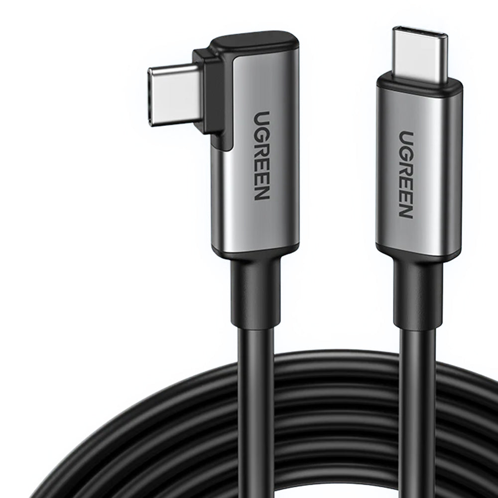 USB-C data- og ladekabel - USB-C UGREEN US551 (90629) Vinklet, 60W, 5m, Svart