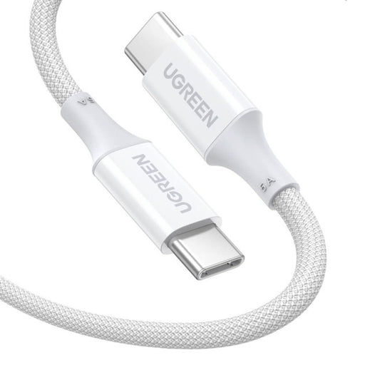 Data- og ladekabel USB-C - USB-C UGREEN US557 (15267), 100W, 1m, Hvit