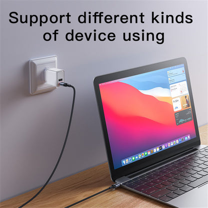 USB-C til USB-C data- og ladekabel Yesido CA181, 60W, 1.2m, Svart