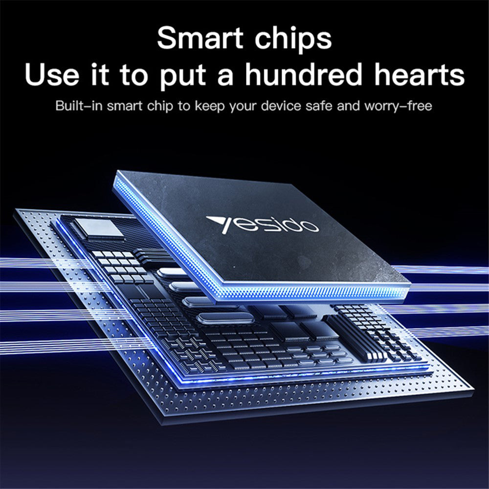 USB-C til USB-C data- og ladekabel Yesido CA183, 60W, 2m, Svart