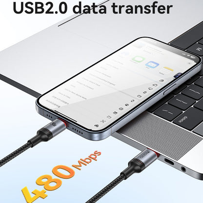 USB-C til USB-C data- og ladekabel Yesido CA185, 240W, 1.2m, Svart