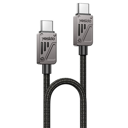 USB-C til USB-C data- og ladekabel Yesido CA196, 60W, 1.2m, Svart