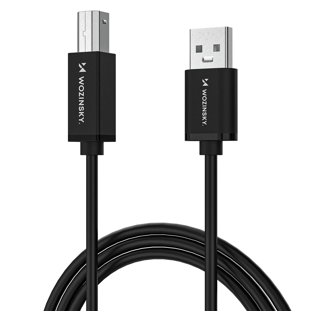 Skriverkabel WZK WKDDY3S, USB-A - USB-B, 2m, Svart