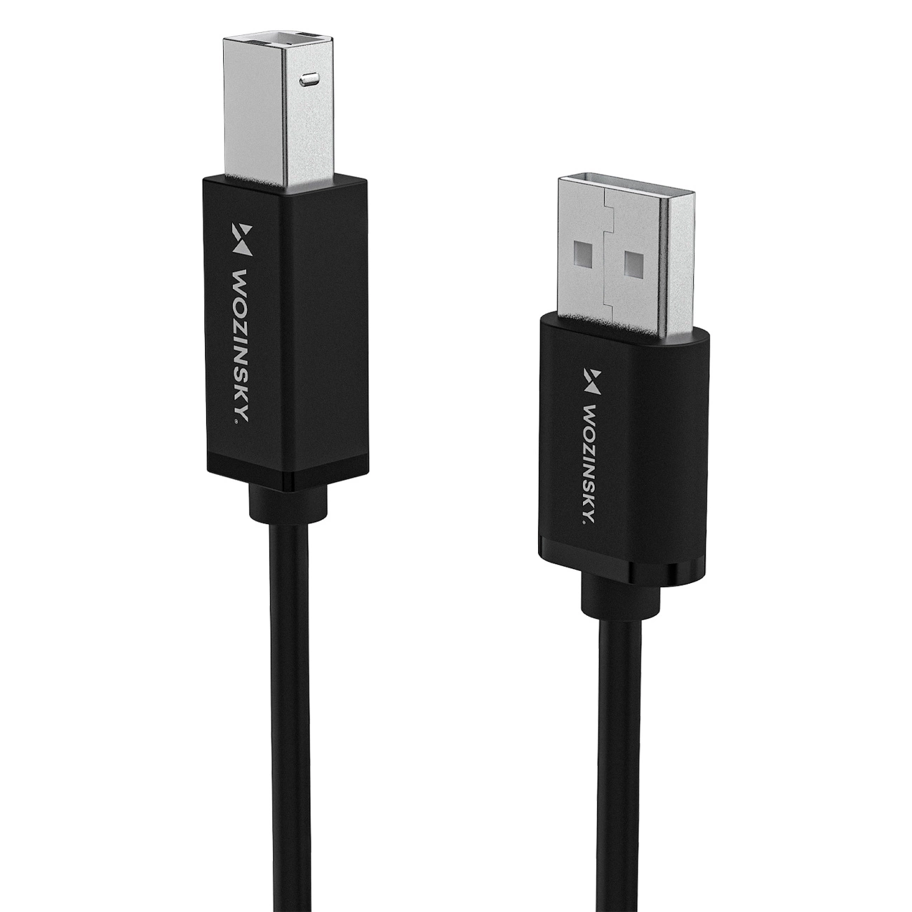 Skriverkabel WZK WKDDY3S, USB-A - USB-B, 2m, Svart