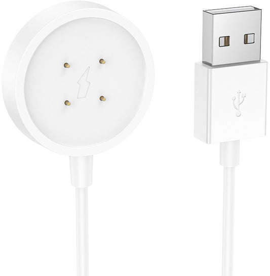 Ladekabel for Smartwatch HOCO Y24, USB-A, Hvit