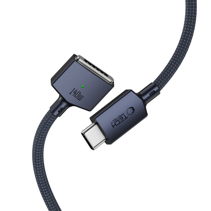 Tech-Protect MMC01 Ultraboost ladekabel, USB-C - MagSafe 3, 140W, 2m, Marineblå