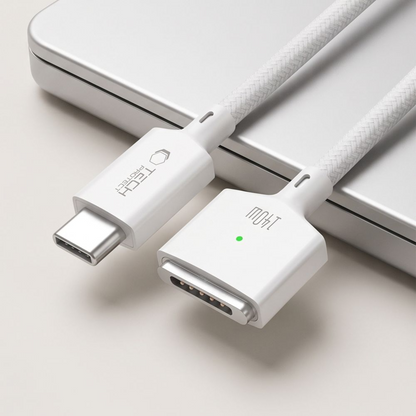 Tech-Protect MMC01 Ultraboost ladekabel, USB-C - MagSafe 3, 140W, 3m, hvit