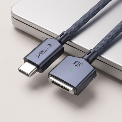 Ladekabel Tech-Protect MMC01 Ultraboost, USB-C - MagSafe 3, 140W, 3m, Marineblå