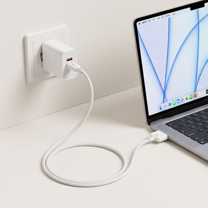 Tech-Protect MMC01 Ultraboost ladekabel, USB-C - MagSafe 3, 140W, 3m, hvit