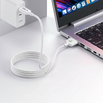 Tech-Protect MMC01 Ultraboost ladekabel, USB-C - MagSafe 3, 140W, 2m, hvit