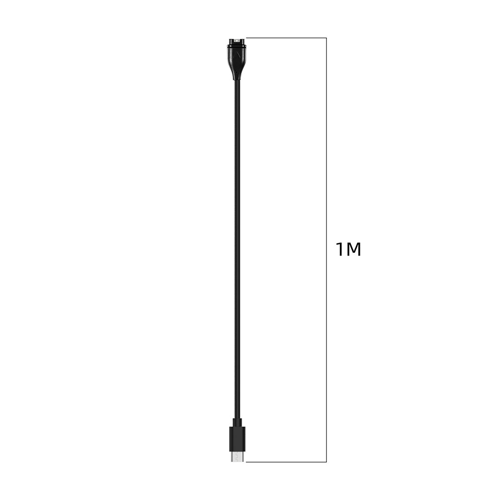 Techsuit TGC2 ladekabel for Garmin Watch Fenix / vivoactive-serien, USB-C, Svart