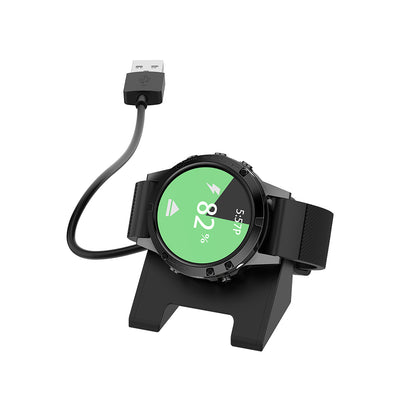 Techsuit TGC3 ladekabel for Garmin Fenix 5 Plus / 7X / 6X / 6 / 5, USB-A, Svart