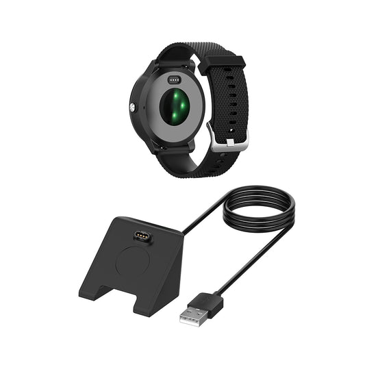 Techsuit TGC3 ladekabel for Garmin Fenix 5 Plus / 7X / 6X / 6 / 5, USB-A, Svart