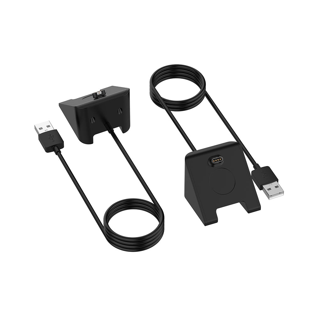 Techsuit TGC3 ladekabel for Garmin Fenix 5 Plus / 7X / 6X / 6 / 5, USB-A, Svart