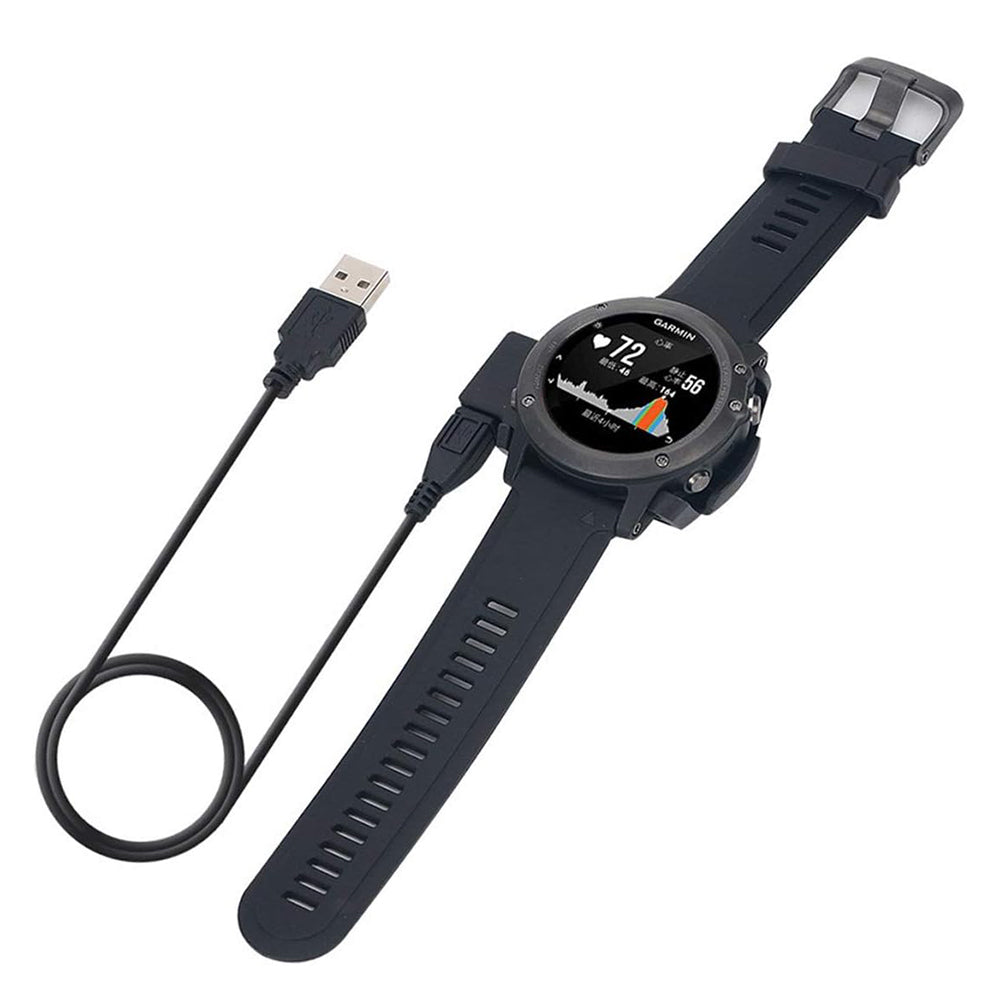 Techsuit TGC5 ladekabel for Garmin Fenix 3 Sapphire / 3 HR / 3, USB-A, Svart