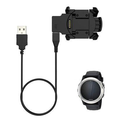 Techsuit TGC5 ladekabel for Garmin Fenix 3 Sapphire / 3 HR / 3, USB-A, Svart