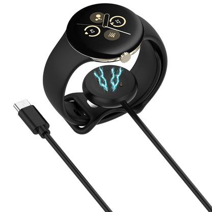 Ladekabel Techsuit THC5 for Google Pixel Watch 3 45mm / Watch 3 41mm, USB-C, Svart