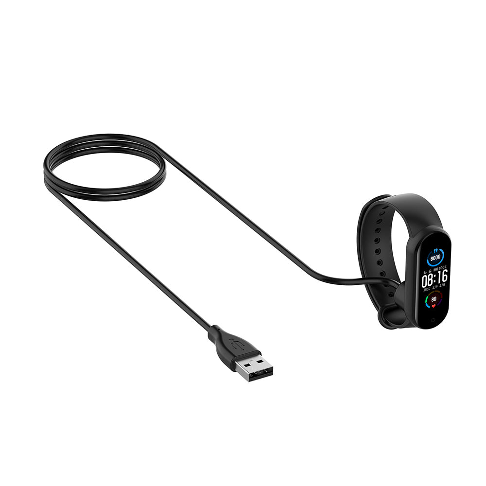 Techsuit TXC1 ladekabel for Xiaomi Smart Band 7 / 6 / 5, USB-A, Svart