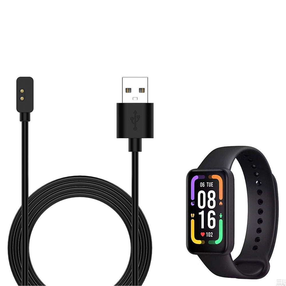 Techsuit TXC2 ladekabel for Xiaomi Smart Band 7 Pro / Redmi Watch 2 / Watch 2 Lite, USB-A, Svart