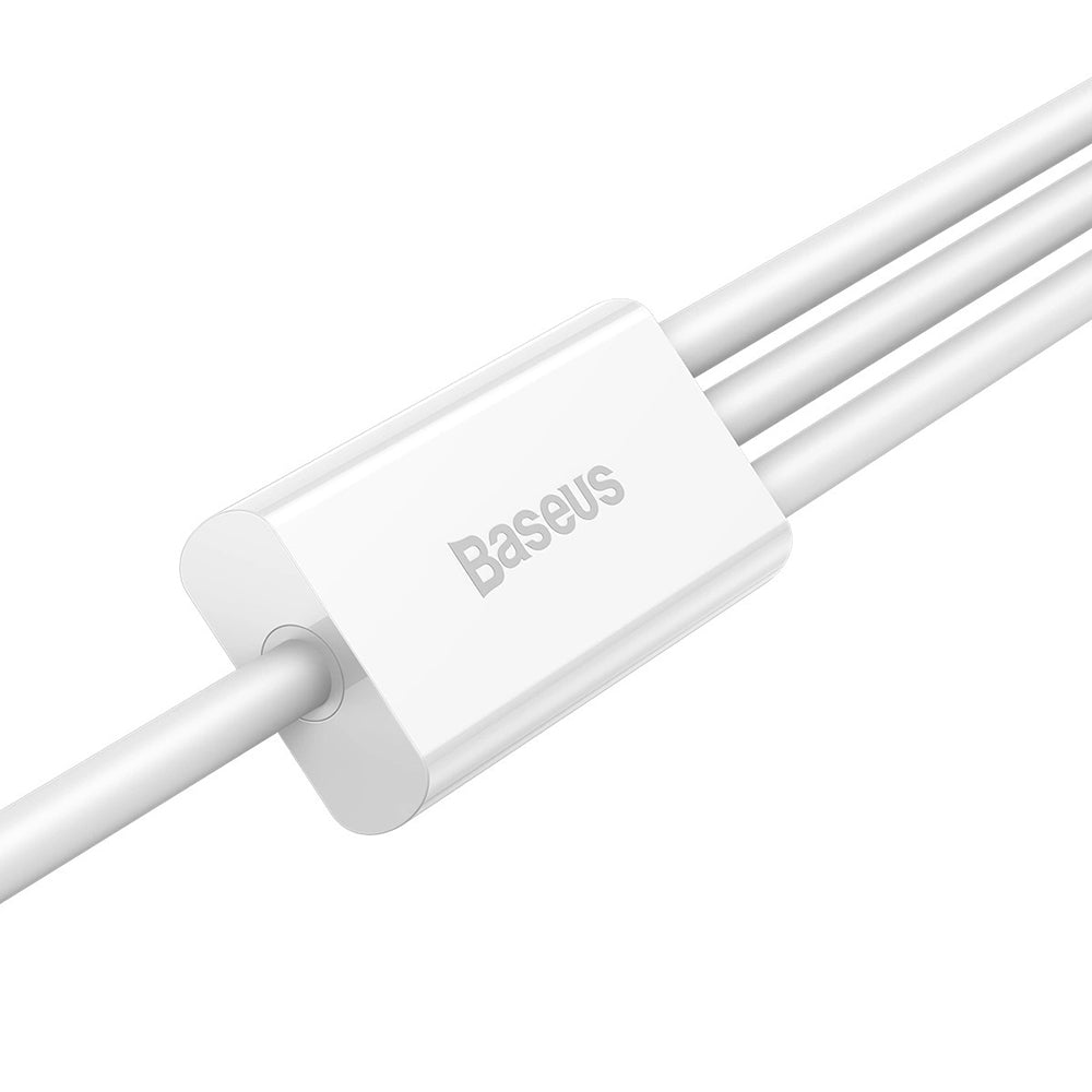 USB-A - Lightning / microUSB / USB-C Baseus Superior 3in1 Series ladekabel, 20W, 1m, Hvit P10320105221-00