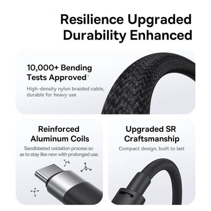 USB-A - Lightning / microUSB / USB-C Baseus StarSpeed 3in1 ladekabel, 20W, 0.6m, Svart P10319900111-00