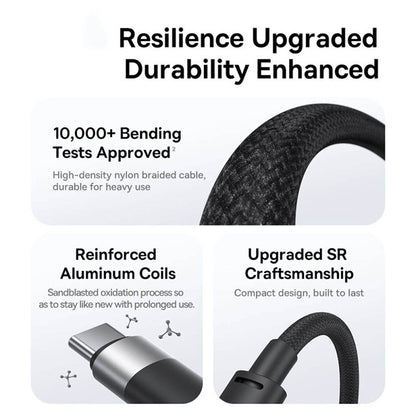 USB-A - Lightning / microUSB / USB-C Baseus StarSpeed ladekabel, 100W, 1.5m, Hvit P10319900211-00