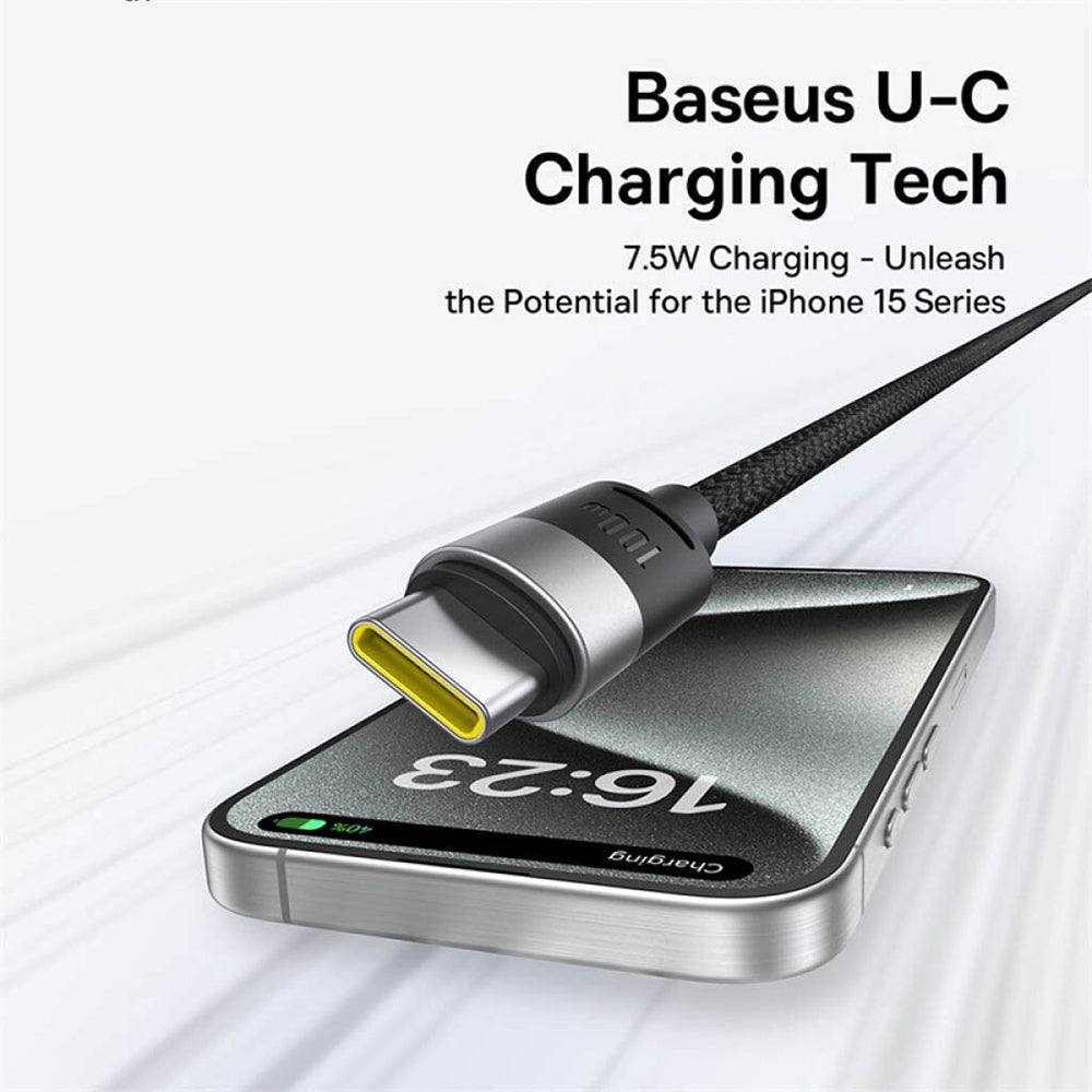 USB-A - Lightning / microUSB / USB-C Baseus StarSpeed ladekabel, 100W, 1.5m, Hvit P10319900211-00