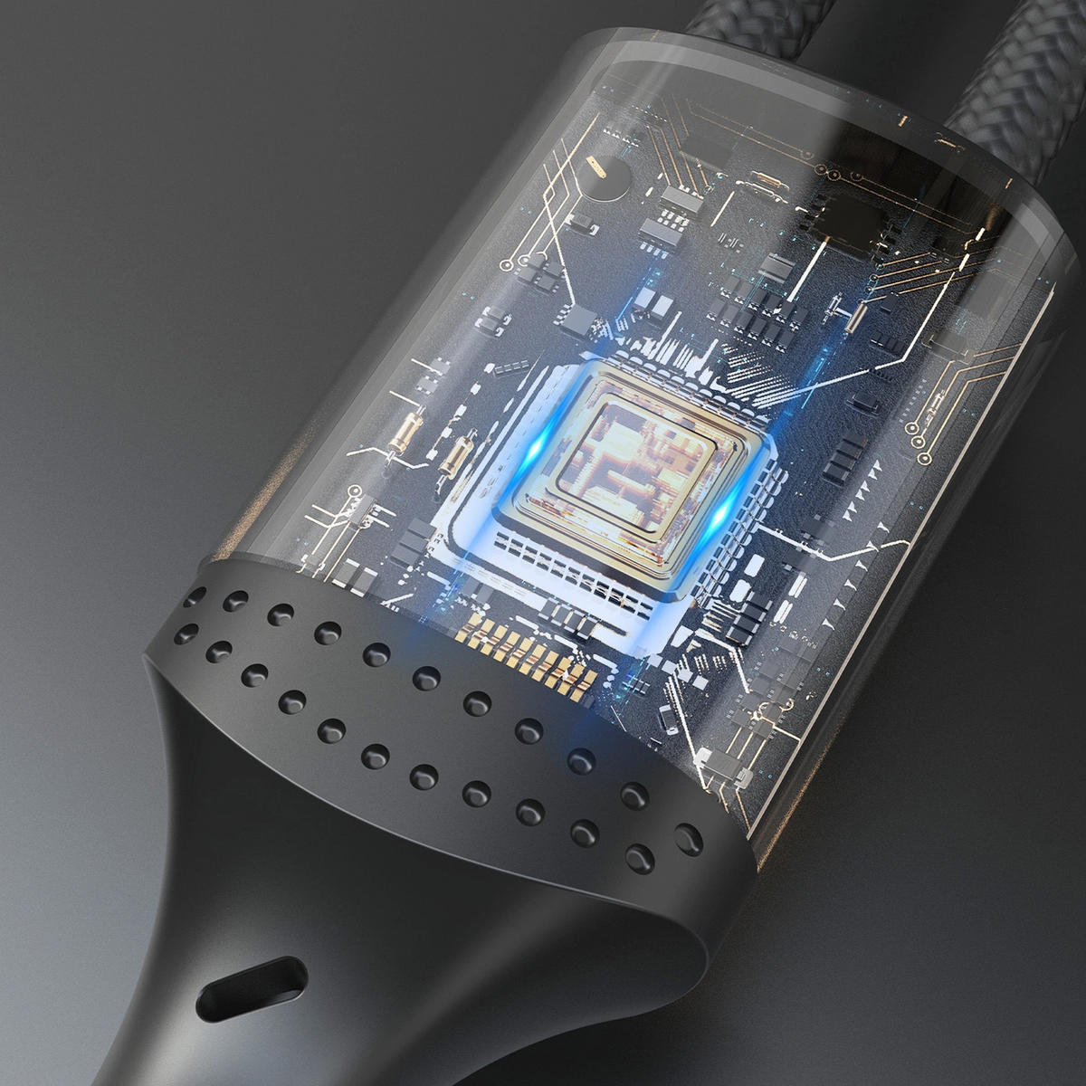 USB-A ladekabel - Lightning / microUSB / USB-C Dudao L3E 3in1, 60W, 1,2m, svart