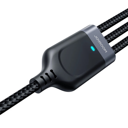 Ladekabel USB-A - Lightning / microUSB / USB-C Joyroom S-A18 3in1, 20W, 0.3m, Svart