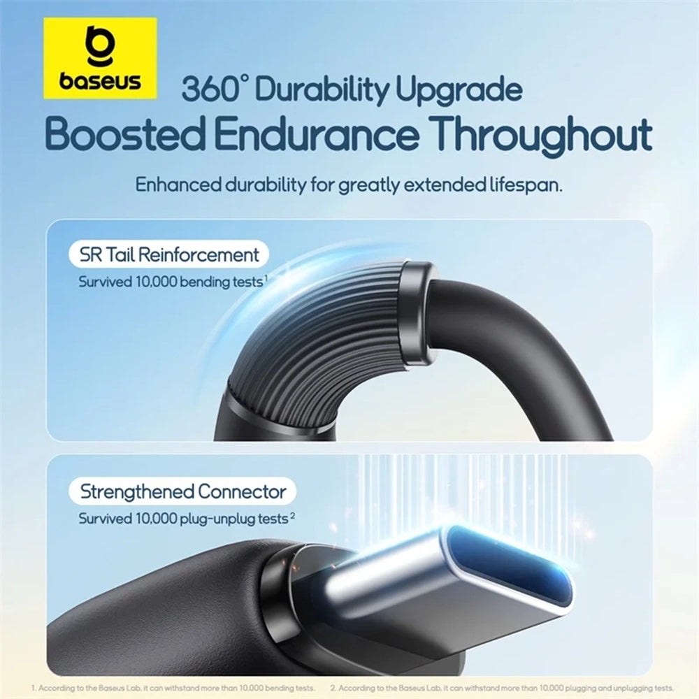 USB-A - Lightning / microUSB / USB-C Baseus Ultra Fast 3in1 ladekabel, 18W, 1.3m, Svart P10376303121-00