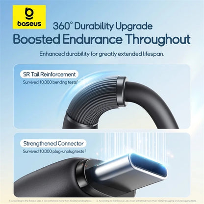 USB-A - Lightning / microUSB / USB-C Baseus Ultra Fast 3in1 ladekabel, 18W, 1.3m, Svart P10376303121-00