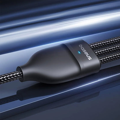 USB-A / USB-C - Lightning / 2 x USB-C Baseus Flash Series III 3in1 ladekabel, 100W, 1.5m, Svart P10377800U01-00