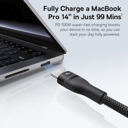 USB-C ladekabel - 3 x USB-C Baseus Flash Series III 3in1, 100W, 1.5m, Svart P10377503111-00